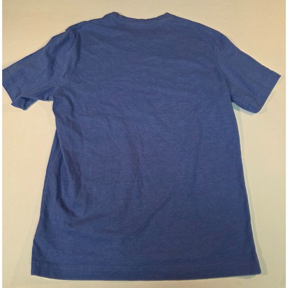 Champion Script Logo T-Shirt Blue Athletic Tee Men's Medium - Picture 4 of 4
